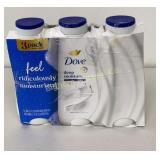 Dove Body Wash 3 Pack