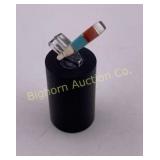 Native Ring Size 5 Turquoise, Red Coral, Shell,