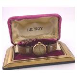 VTG LeRoy Watch 15 Jewels, Gold Filled