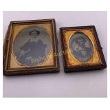 Antique Ambrotype Photo's 2 PC Lot