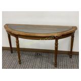 Oak & Glass Entry Table