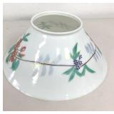 VTG Milk Glass Hand Painted Lamp Shade