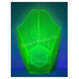 VTG Art Deco Glass Slip Shade Glows Under