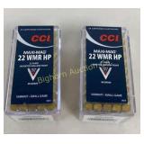 Ammo 22 WMR, 100 Rds CCI Maxi-Mag Hollow Point