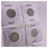 Liberty  Nickels Various Dates 1887-1906