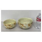 VTG Halls Superior Autumn Leaf Bowls 2 Pc Lot