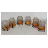 VTG Hand Painted Frosted Glass Lamp Shades