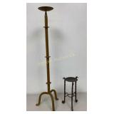 Iron Candle Stands 12" & 36" Tall 2 PC Lot