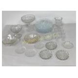 VTG Glass Compotes, Coasters, Footed 7ï¿½" Plates