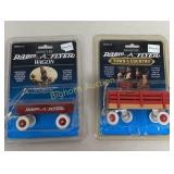 Miniature Radio-Flyer Wagons 2 Pc Lot