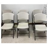 Lifetime Folding Chairs 6 Pc Lot