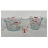 Pyrex Glass Measuring Cups 3 Pc Lot