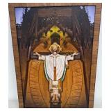 Framed Canvas Art Print, Jesus on the Cross