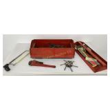 VTG Duplex 21" Tool Box w/ Contents: Pipe Wrench,