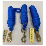 New Poly Lead Ropes 5/8" x 10FT 3 PC Lot