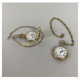 Railroad Quartz Pocket Watches w/Chains