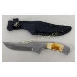 Hunting Knife w/ Bone Handle 5" Blade
