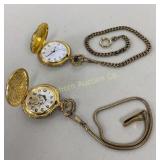 Fisherman Theme Quartz Pocket Watches w/ Chains