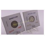 1905 Barber & 1943 Mercury Silver Dimes 2 PC Lot
