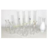 VTG Oil Lantern Chimney Assortment 7 Pc Lot