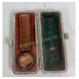 WWII Japanese Agate Monogram Stamp w/ Case