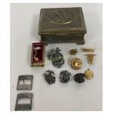 VTG Trinket Box w/ U.S. Military Medal Assortment