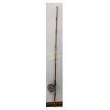 VTG 6Ft Bamboo Fishing Rod w/ Reel