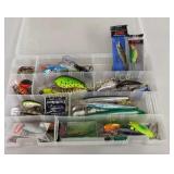Fishing Lure Assortment in Organizer Box