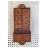 Wooden Wall Mount 9 Drawer Organizer Cabinet