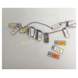 VTG Miniature License Plate Key Chain Tags,