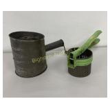 VTG Flour Sifter, Ricer 2 Pc Lot