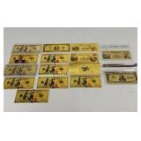 24K Gold Layered Novelty Currency Assortment