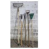 Gardening Tools, Cultivator, Weeder, Hoe, Rakes