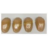 VTG Art Deco Glass Slip Shades 4 Pc Lot
