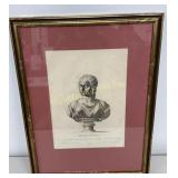 Framed Lithograph of Roman Empress Julia Domna