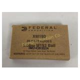 Ammo 5.56mm 20 Rds Federal M193 Ball