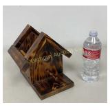 Wooden Birdhouse Planter Unused