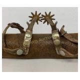 VTG Crockett Spurs w/ Straps & Silver Tone Accents