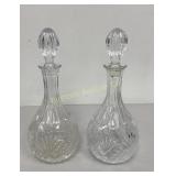 Crystal Decanters w/ Stoppers