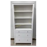 White 3 Drawer Cabinet w/ 3 Adjustable Shelves