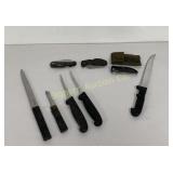 Boning Knives, Pocket Knives 8 Pc  Lot