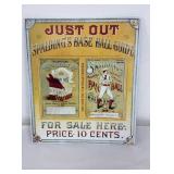 Metal Sign: Just Out Spaulding Baseball Guide