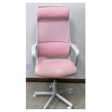 Pink & White Desk Chair w/ Pneumatic Raise & Lower