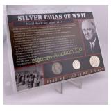 1943 Silver Coins of WWII Nickel, Dime & Quarter
