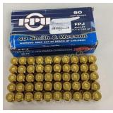 Ammo 40 S&W 50 Rds PPU 165 Grain FPJ
