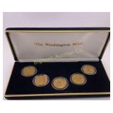 1999 Gold Plated Statehood Quarter Set 5 Coin Lot