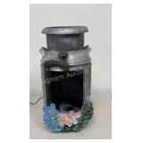 Milk Can Style LED Lighted Water Feature