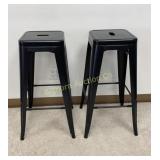 Black 30" Bar Stools 2 Pc Lot