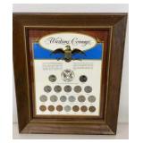 Framed Wartime Coinage: 1942-1945 Silver Nickels