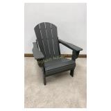 Gray Adirondack Outdoor Chair w/ Arms